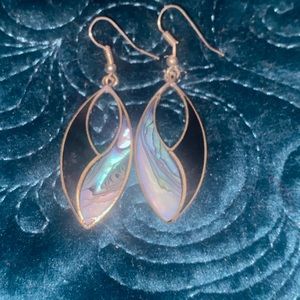 Silver and black earrings